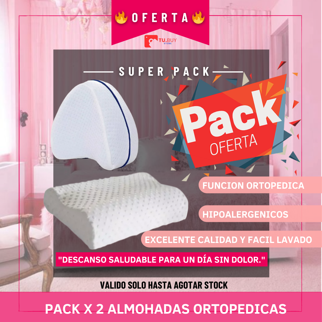 SUPER PACK 🔥 ALMOHADAS ORTOPEDICAS  - ADIOS DOLORES