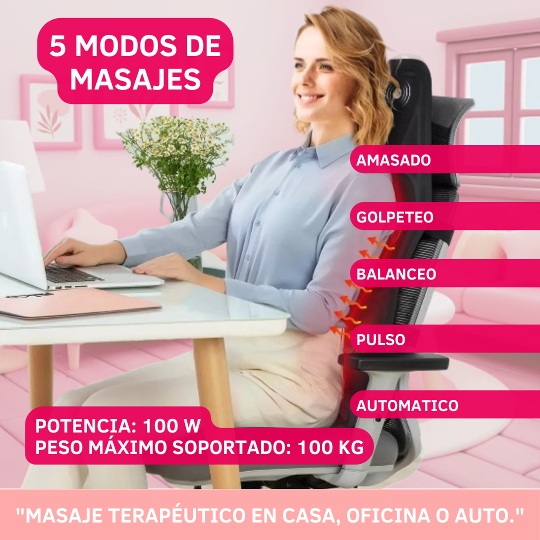 TOP VENTAS 🔥ASIENTO MASAJEADOR CON CONTROL REMOTO