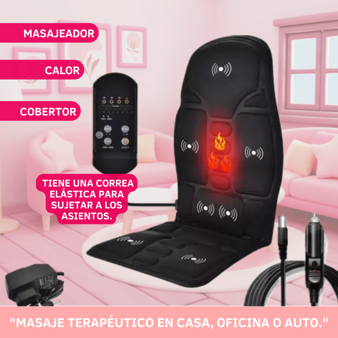TOP VENTAS 🔥ASIENTO MASAJEADOR CON CONTROL REMOTO